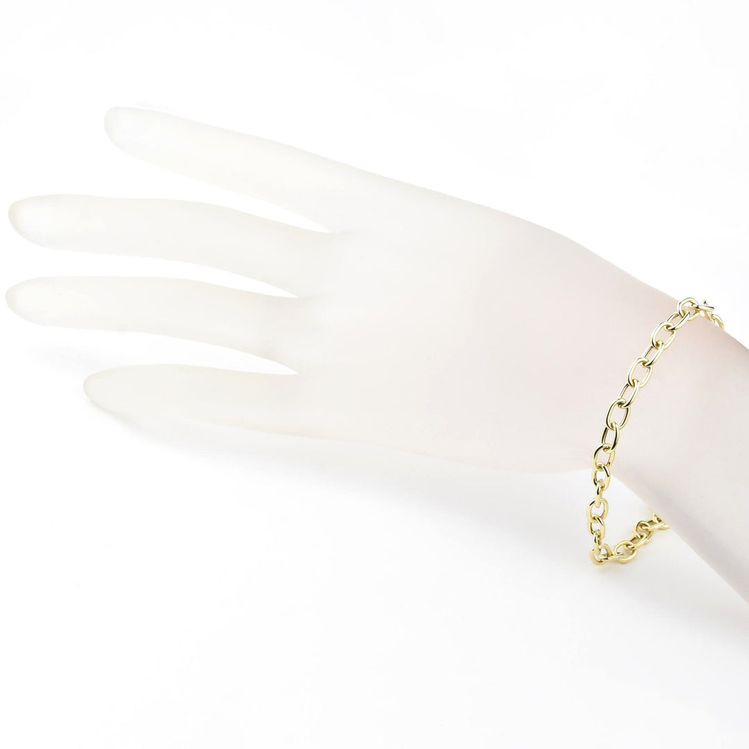 Gold Cable Chain Bracelet in 14k