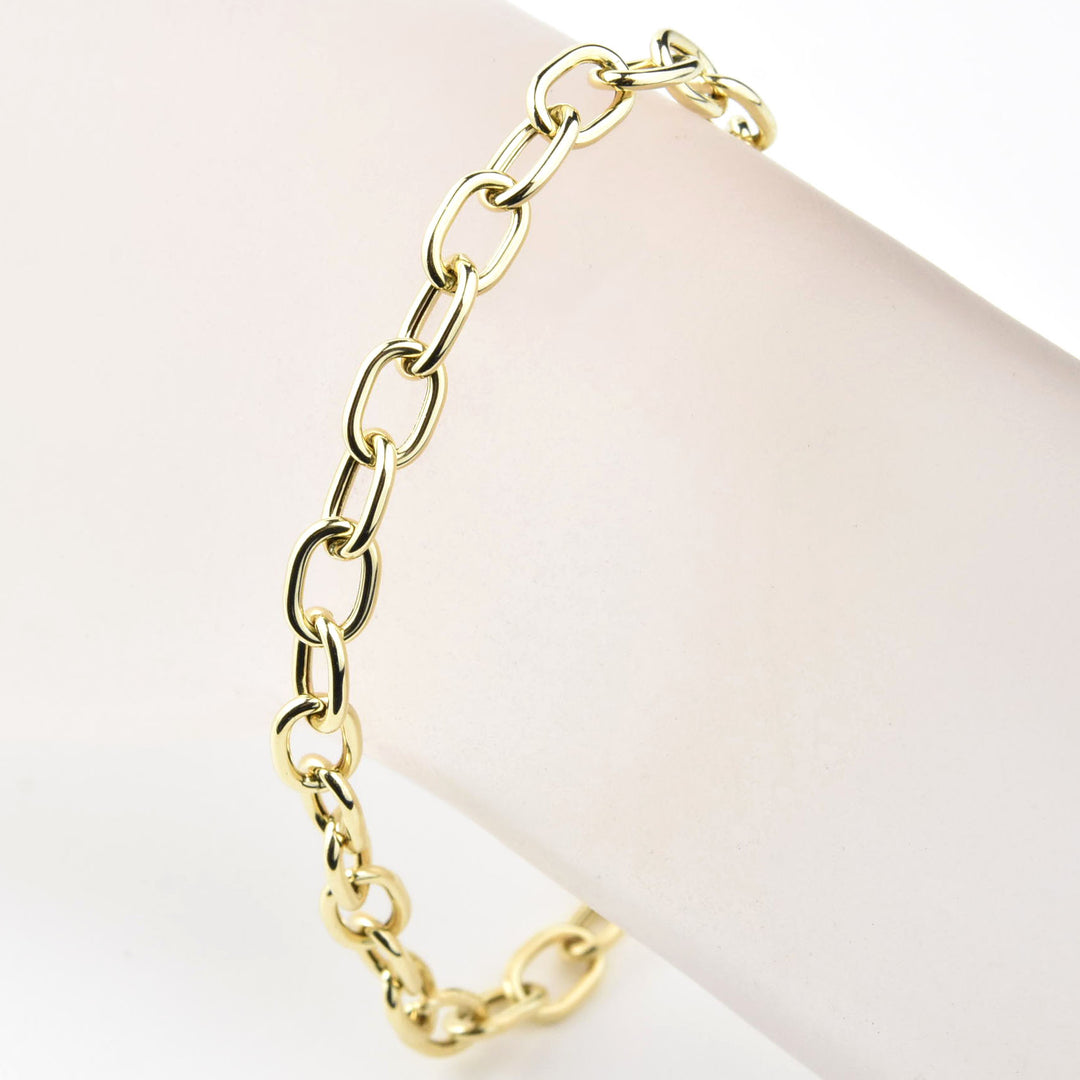 Gold Cable Chain Bracelet in 14k