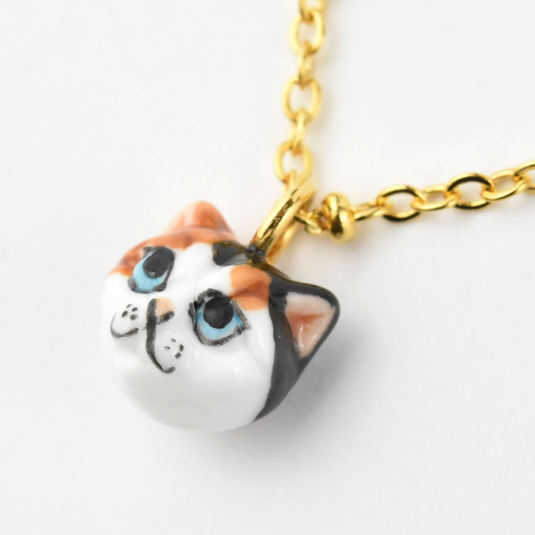Black, White and Brown Cat Necklace - Goldmakers Fine Jewelry