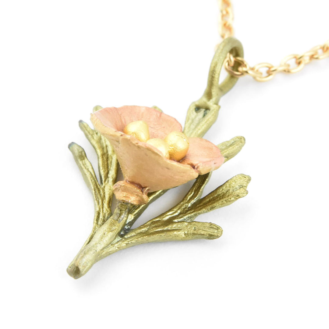 California Poppy Necklace