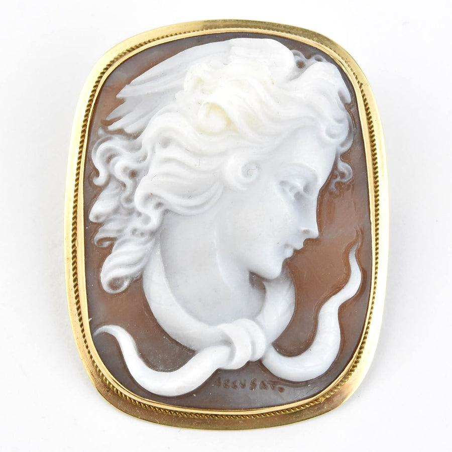 Kessler Shell Cameo Pendant and Brooch - Goldmakers Fine Jewelry