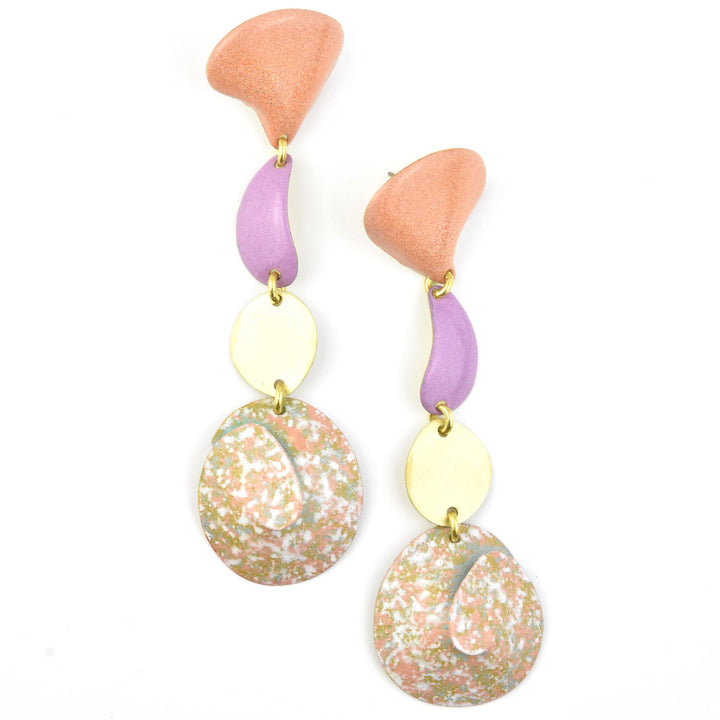Caracolas Earrings in Rosestone - Goldmakers Fine Jewelry