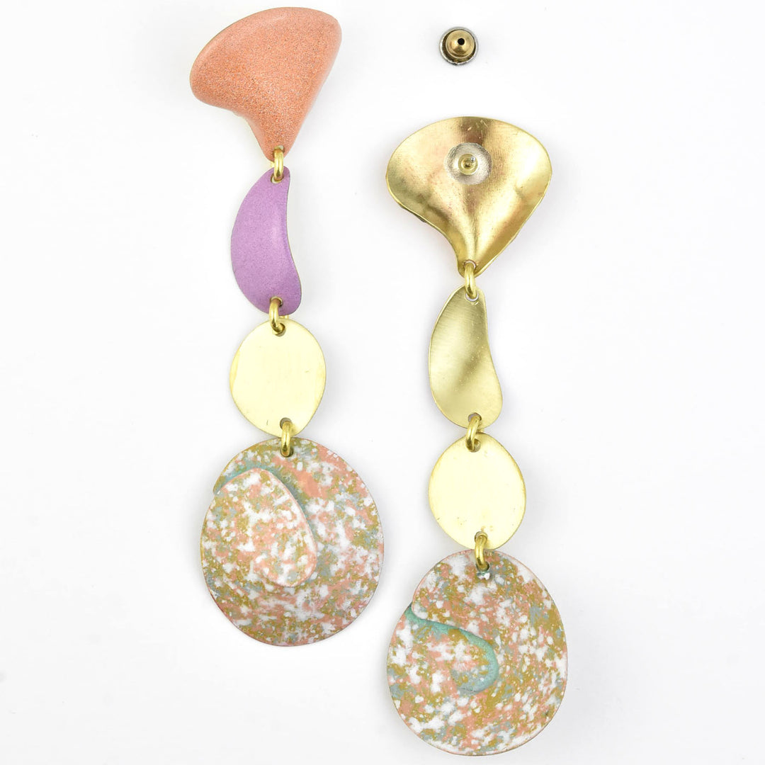 Caracolas Earrings in Rosestone - Goldmakers Fine Jewelry