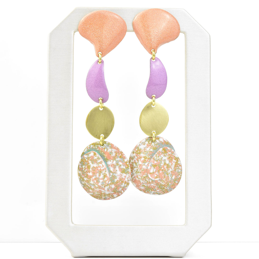 Caracolas Earrings in Rosestone - Goldmakers Fine Jewelry
