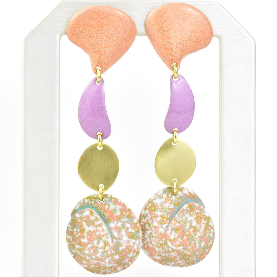 Caracolas Earrings in Rosestone - Goldmakers Fine Jewelry