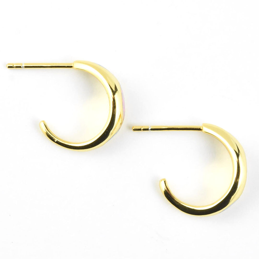 Caribbean Opal Hoops
