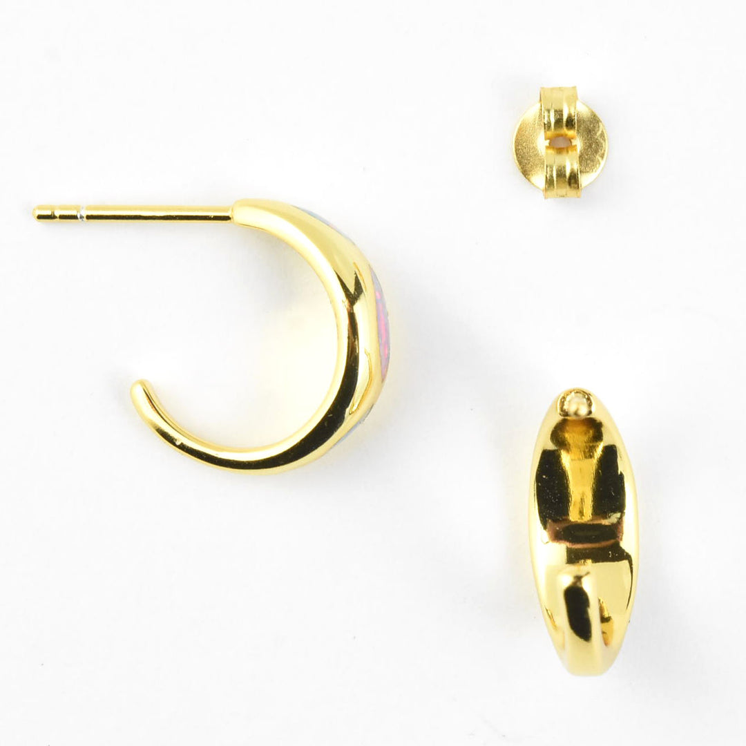 Caribbean Opal Hoops