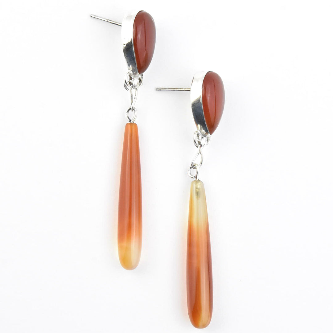 Carnelian Teardrop Statement Earrings