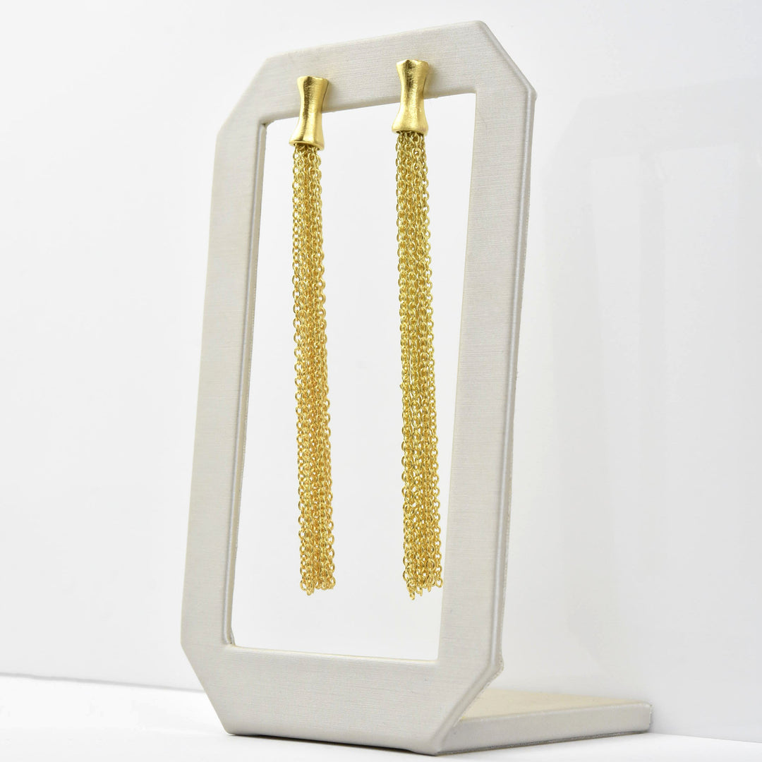 Chain Tassel Earrings - Goldmakers Fine Jewelry