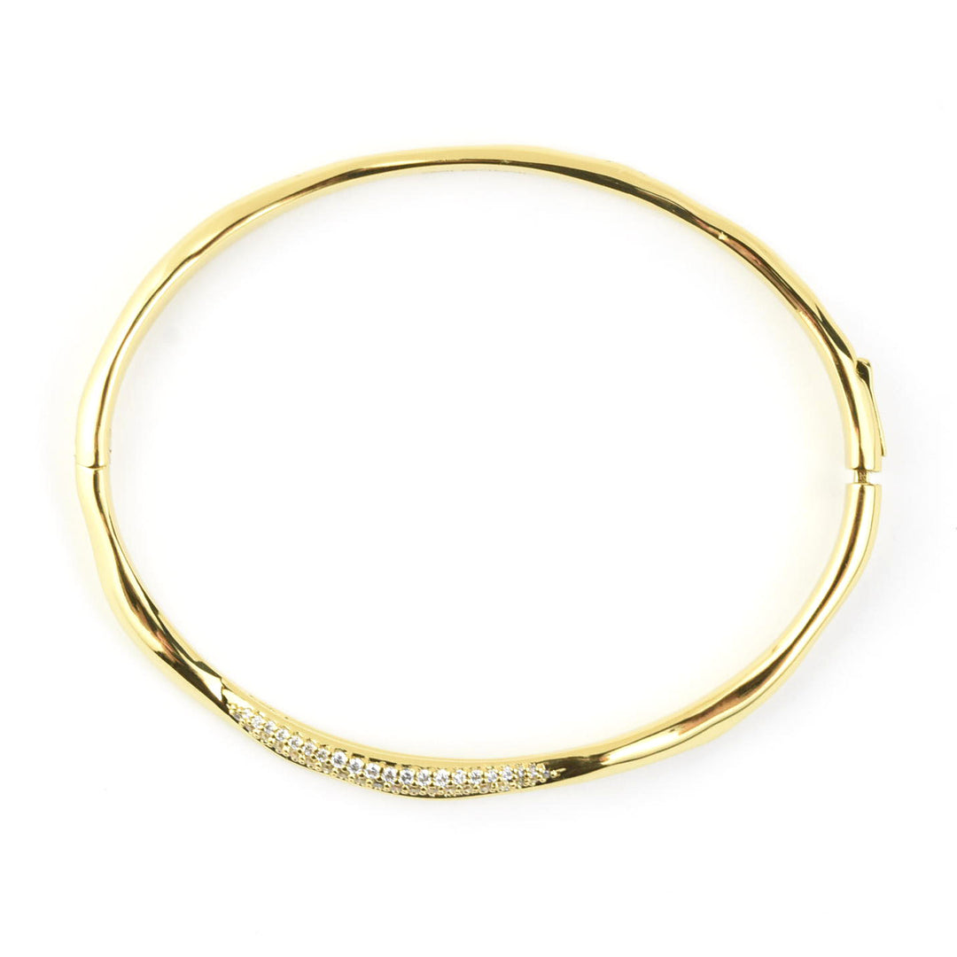 Charlotte Hinged Bangle - Goldmakers Fine Jewelry