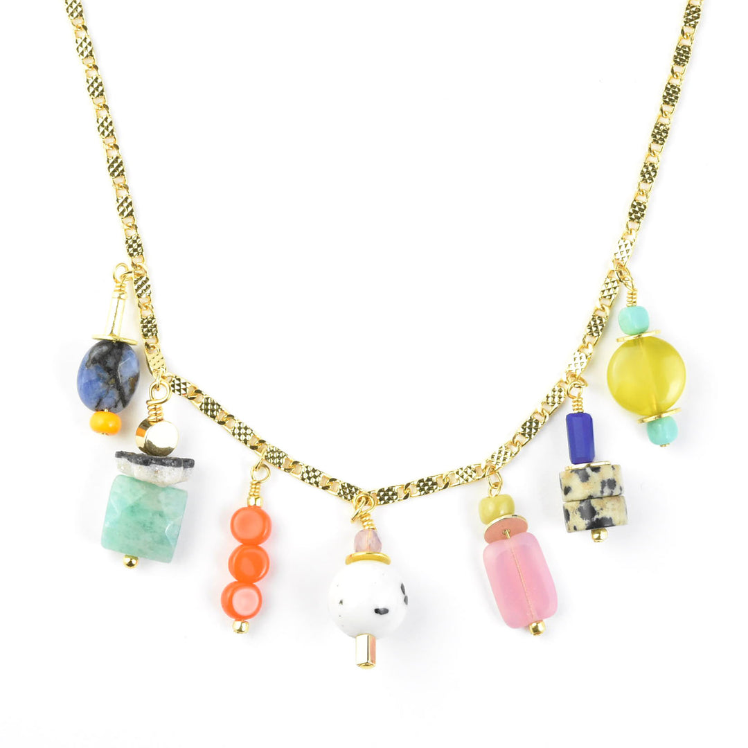 Charm Necklace, Bright Beads