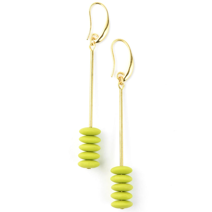 Chartreuse Disc Earrings - Goldmakers Fine Jewelry