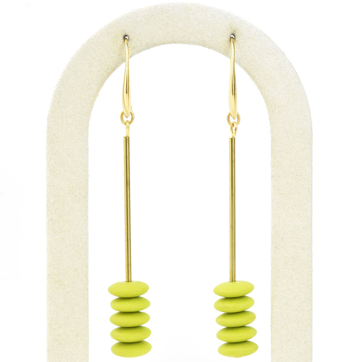 Chartreuse Disc Earrings - Goldmakers Fine Jewelry