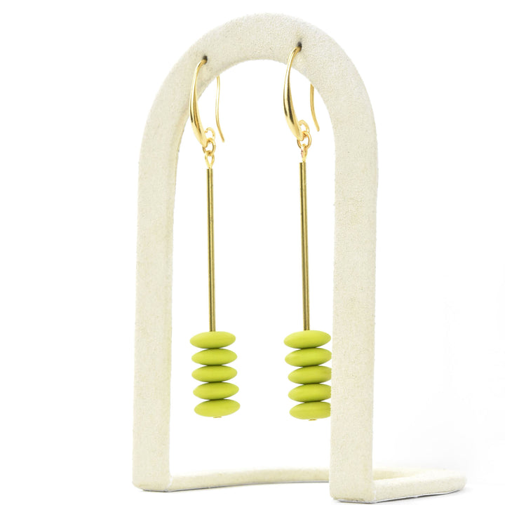 Chartreuse Disc Earrings - Goldmakers Fine Jewelry