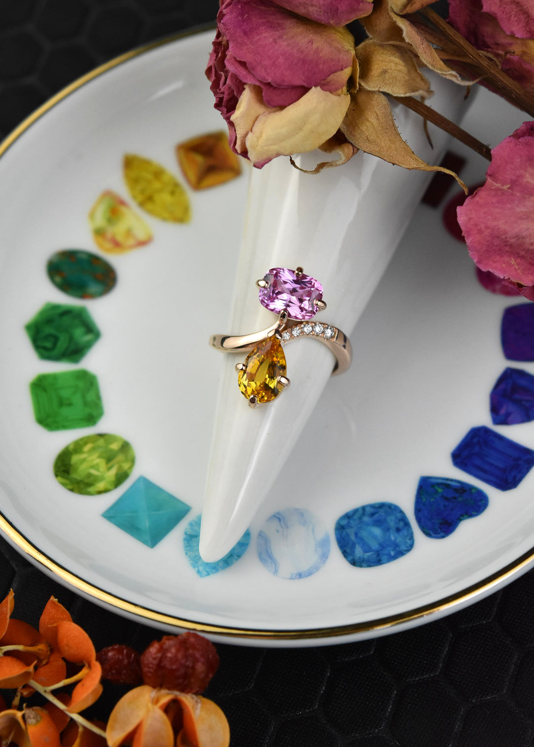The Empress of Color Ring, 14k Rose Gold