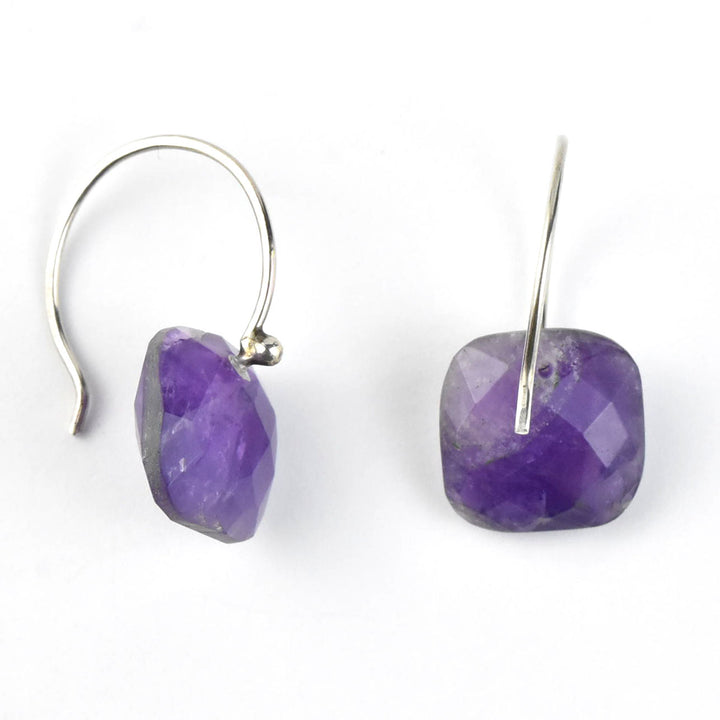 Dazzling Cushion Cut Amethyst Earrings - Goldmakers Fine Jewelry