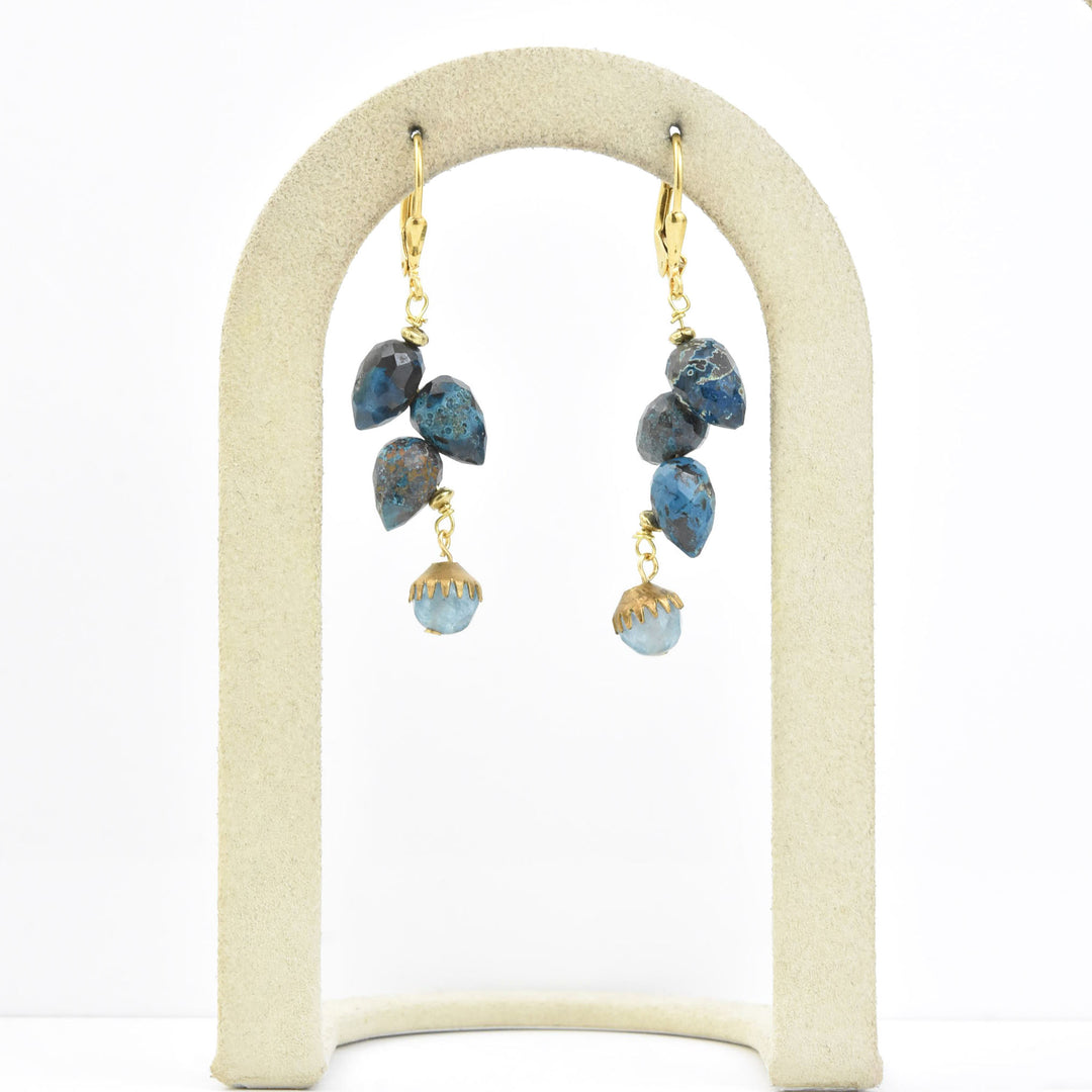 Chrysocolla Briolette Drops