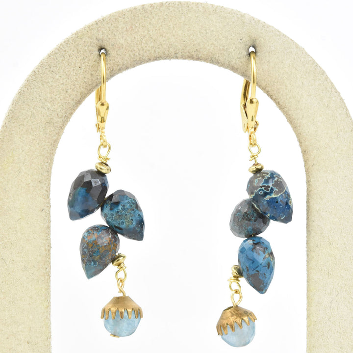 Chrysocolla Briolette Drops