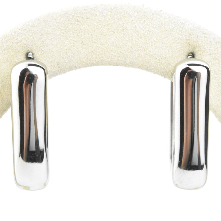 Chunky Rounded Rectangle Huggie Hoops - Goldmakers Fine Jewelry