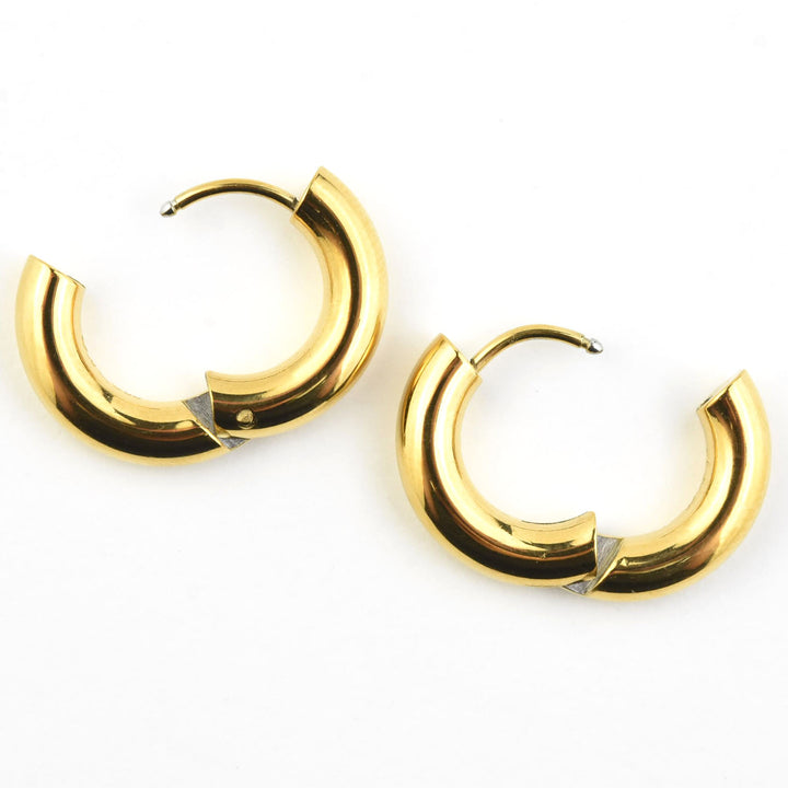 Chunky Rounded Huggie Hoops