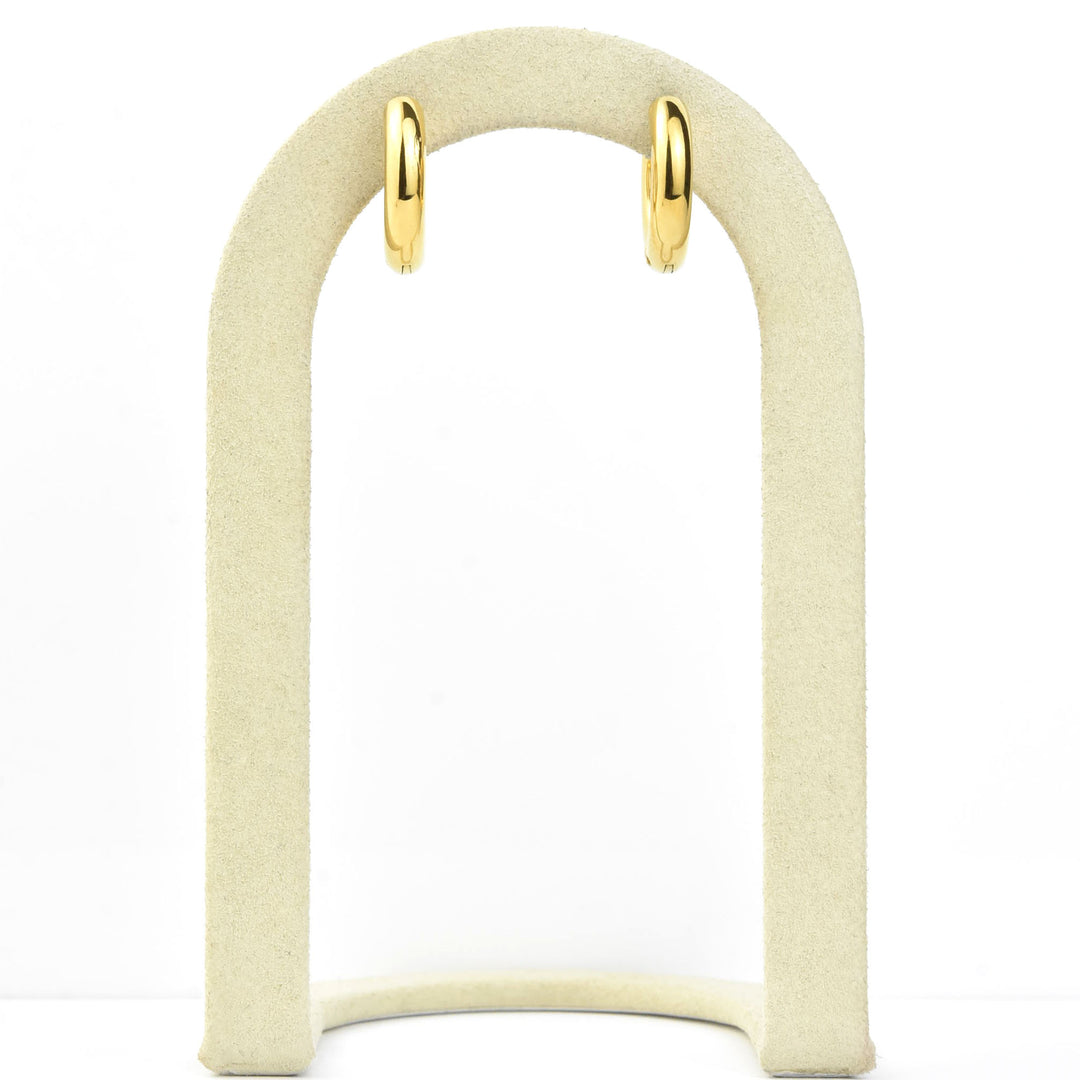 Chunky Rounded Huggie Hoops