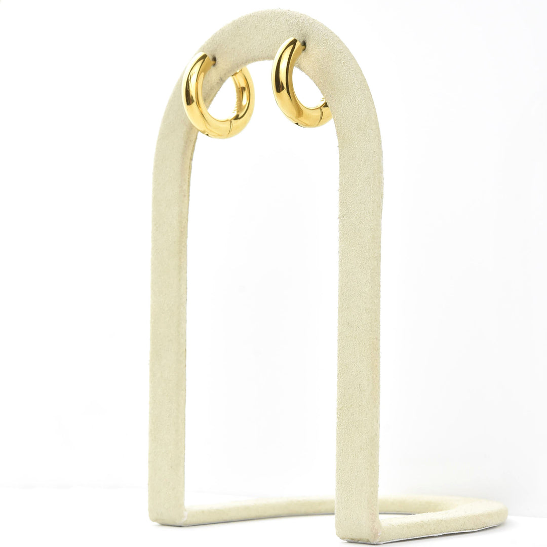 Chunky Rounded Huggie Hoops