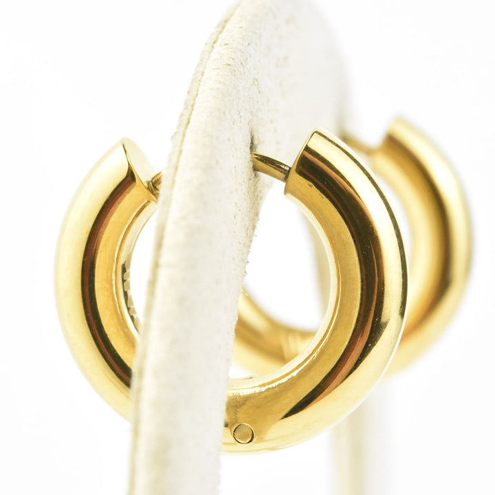Chunky Rounded Huggie Hoops