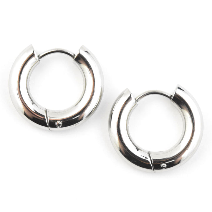 Chunky Rounded Huggie Hoops
