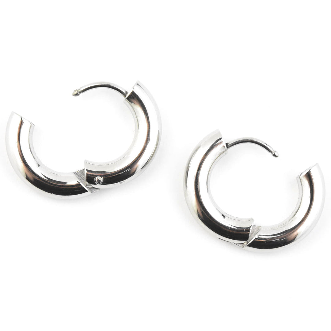 Chunky Rounded Huggie Hoops