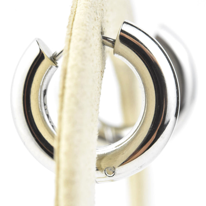 Chunky Rounded Huggie Hoops