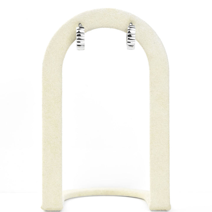 Chunky Scalloped Huggie Hoops - Goldmakers Fine Jewelry