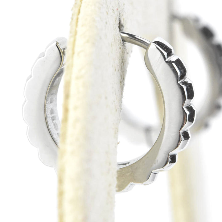 Chunky Scalloped Huggie Hoops - Goldmakers Fine Jewelry