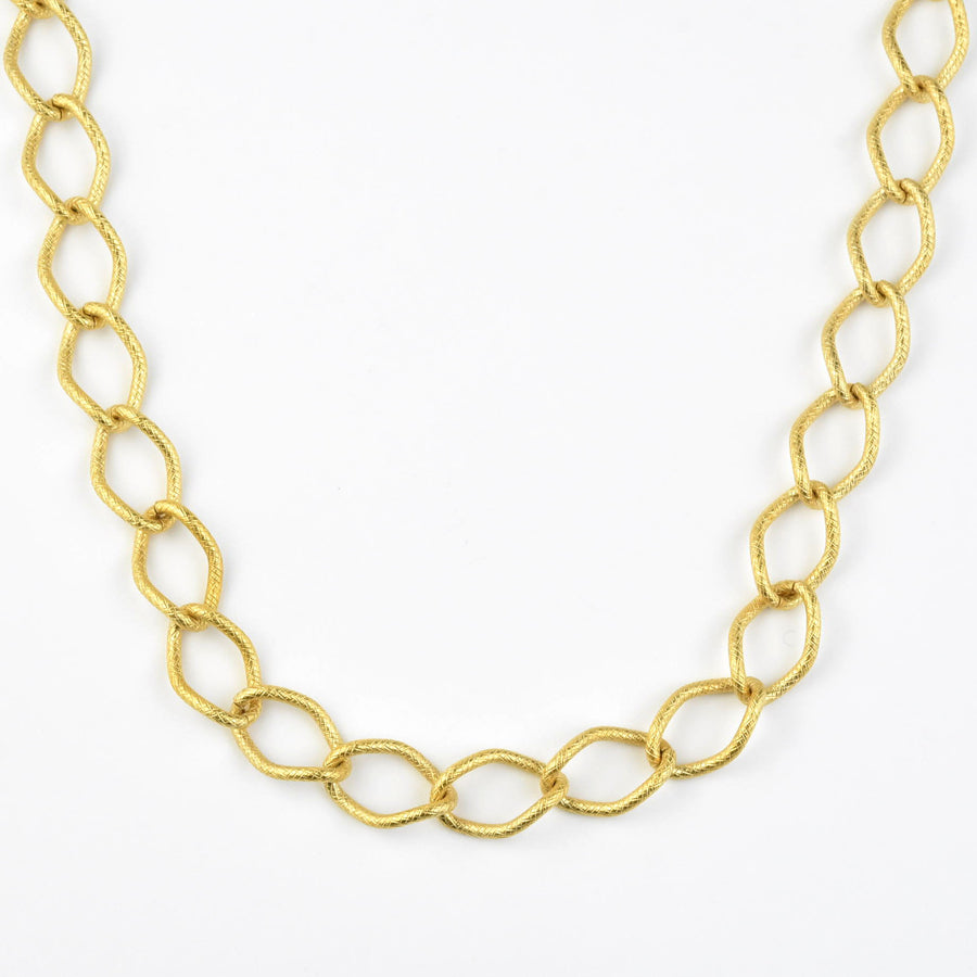Chunky Textured Chain Necklace - Goldmakers Fine Jewelry