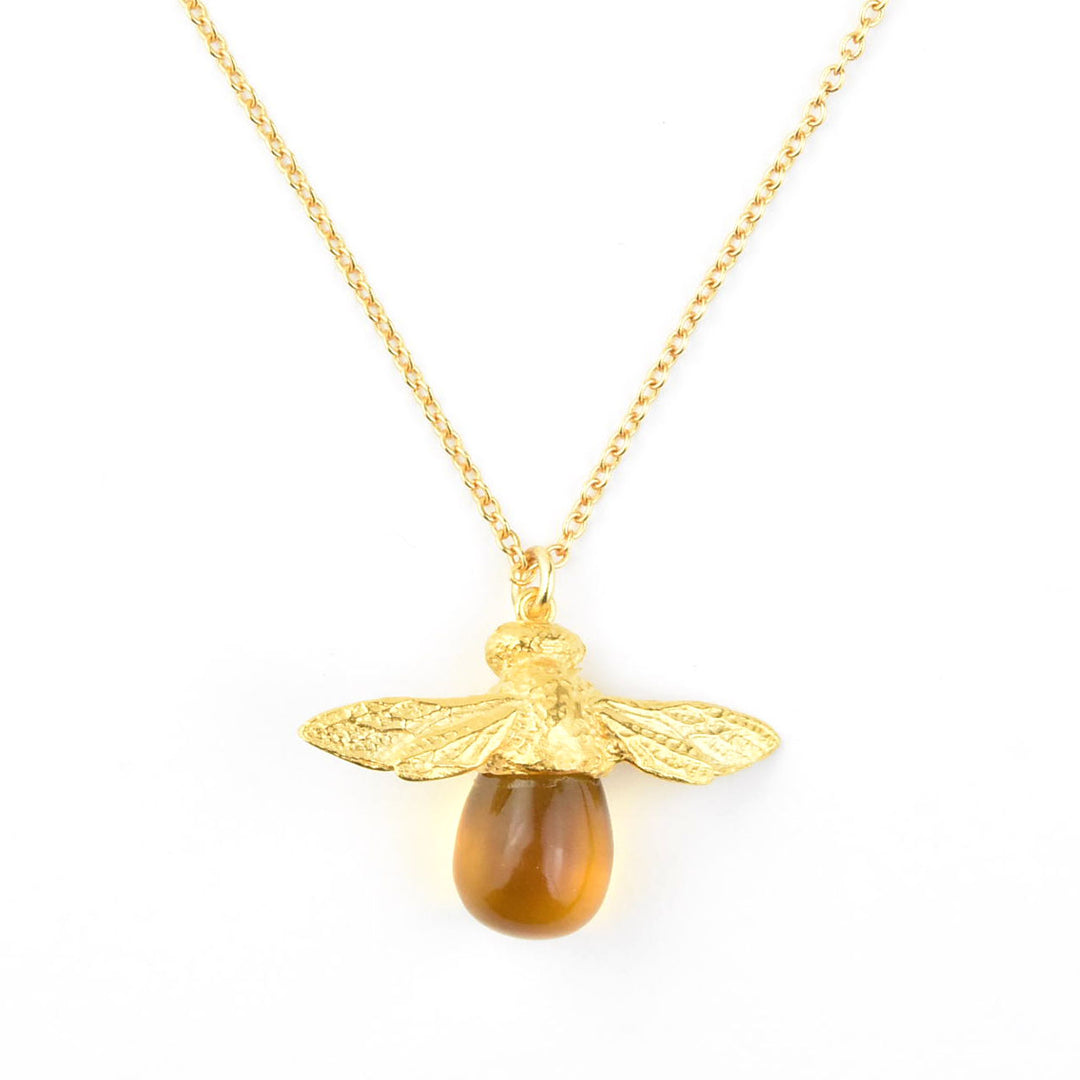 Citrine Bee Necklace - Goldmakers Fine Jewelry