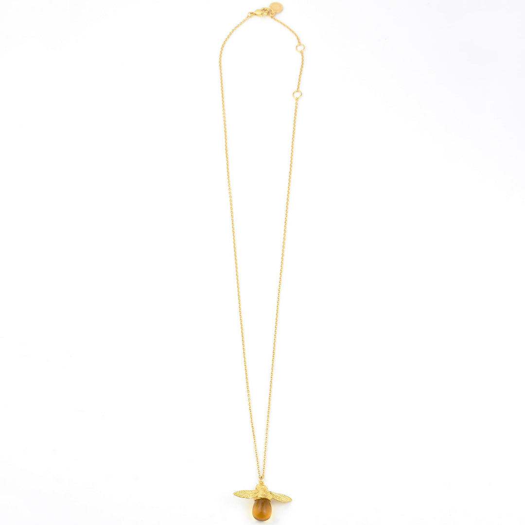Citrine Bee Necklace - Goldmakers Fine Jewelry
