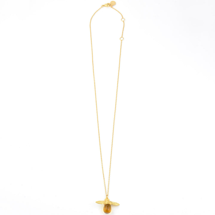 Citrine Bee Necklace - Goldmakers Fine Jewelry