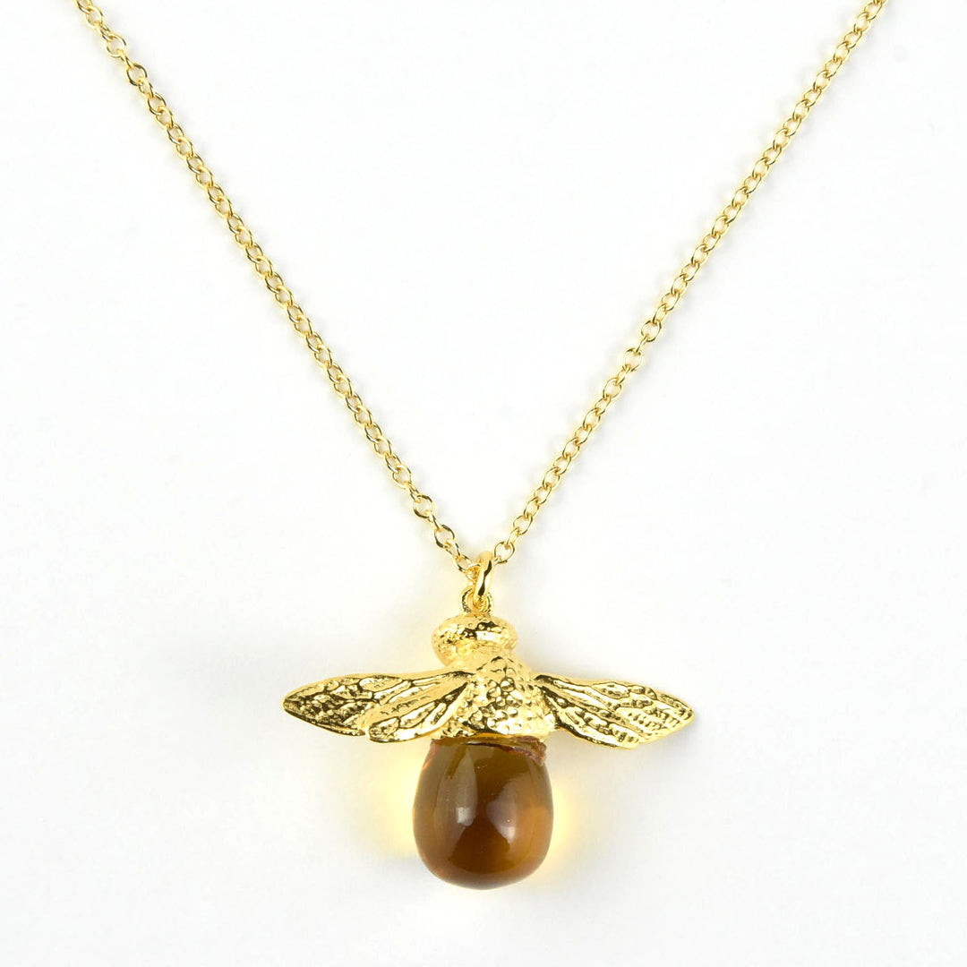 Citrine Bee Necklace