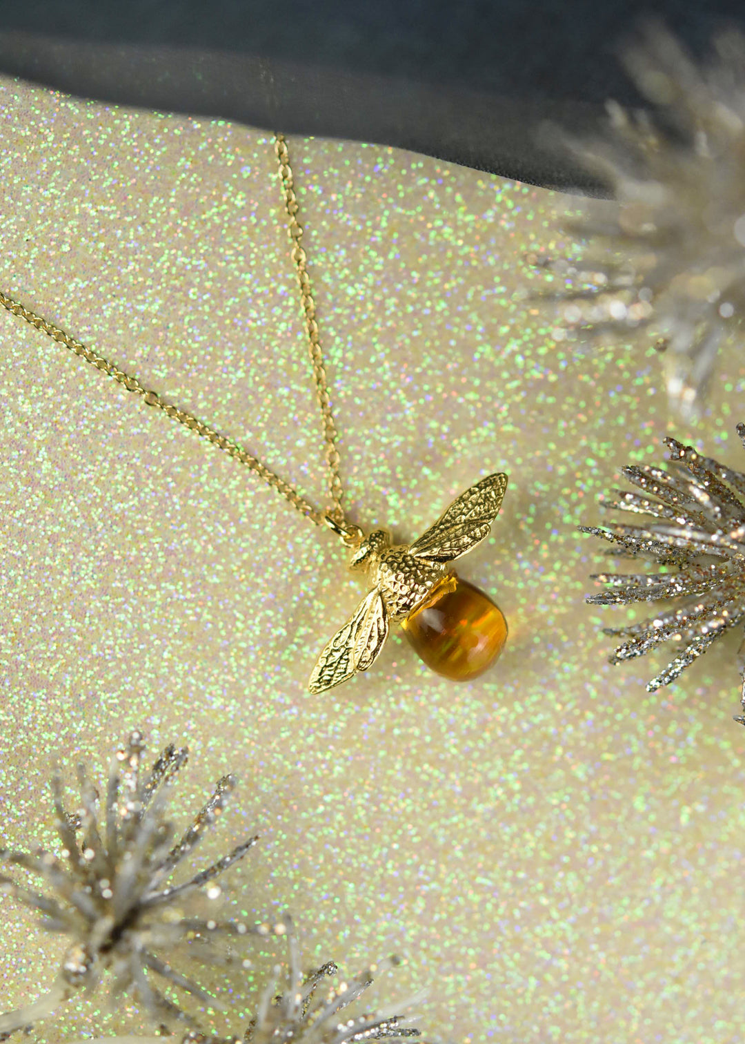 Citrine Bee Necklace