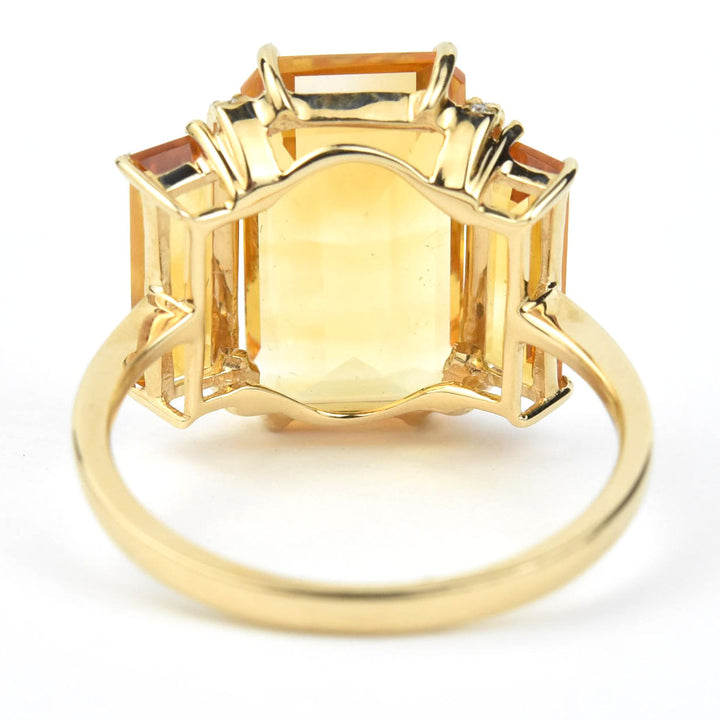 The Marigold: Citrine and Diamond Cocktail Ring - Goldmakers Fine Jewelry
