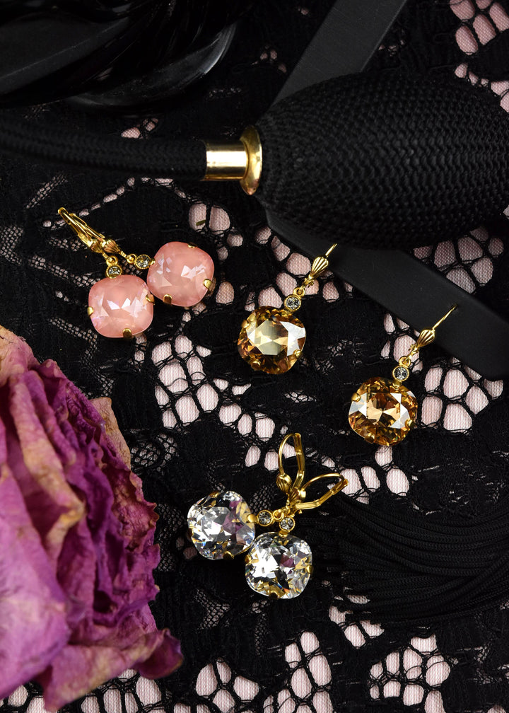 Classic Crystal Drops in Gold Plate - Goldmakers Fine Jewelry