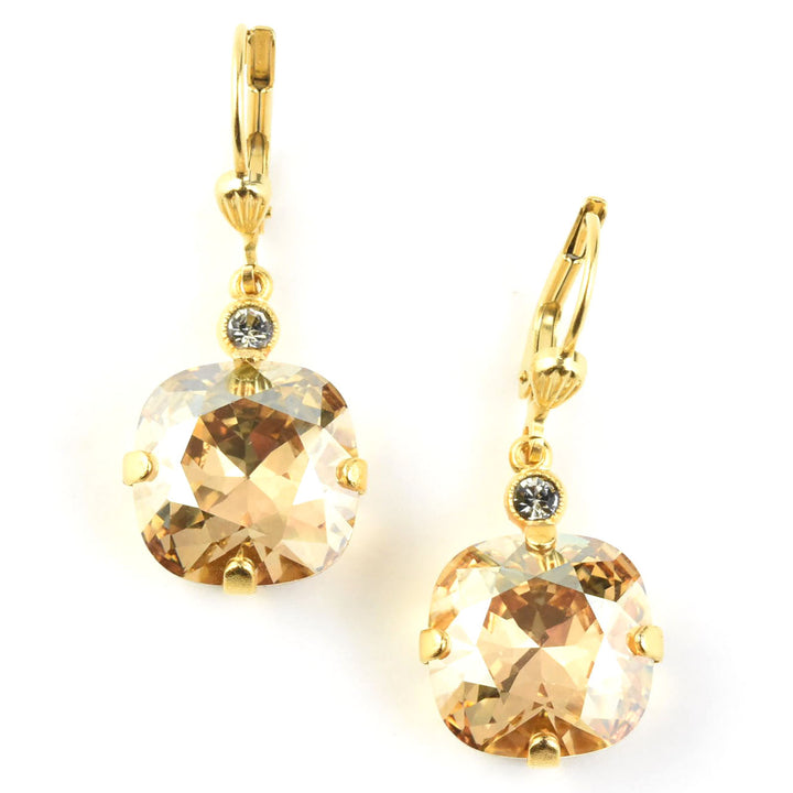 Classic Crystal Drops in Gold Plate - Goldmakers Fine Jewelry