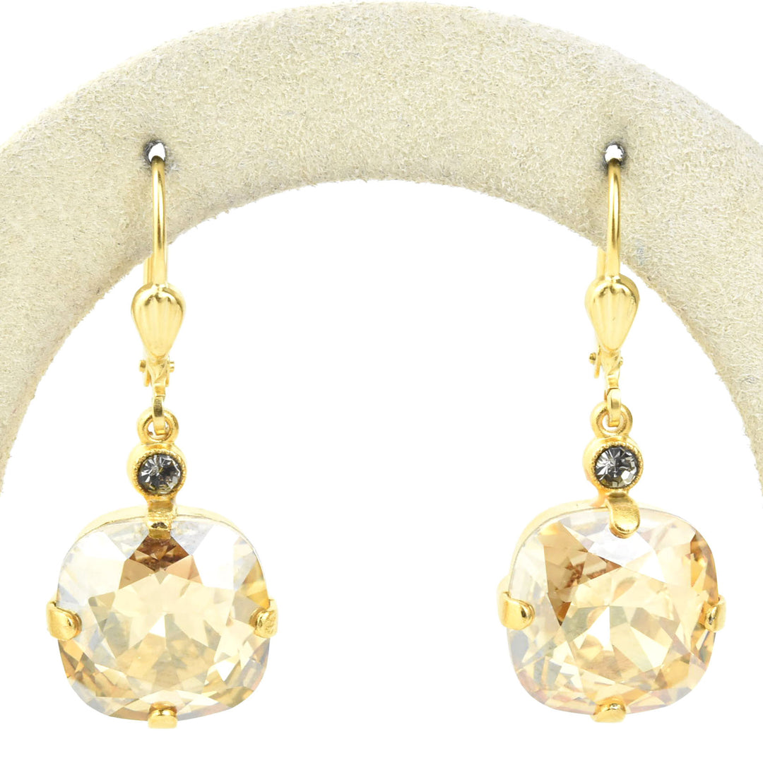 Classic Crystal Drops in Gold Plate - Goldmakers Fine Jewelry