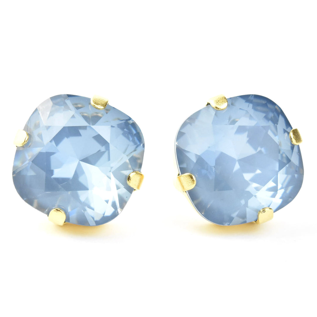 Classic Crystal Studs in Gold Plate - Goldmakers Fine Jewelry