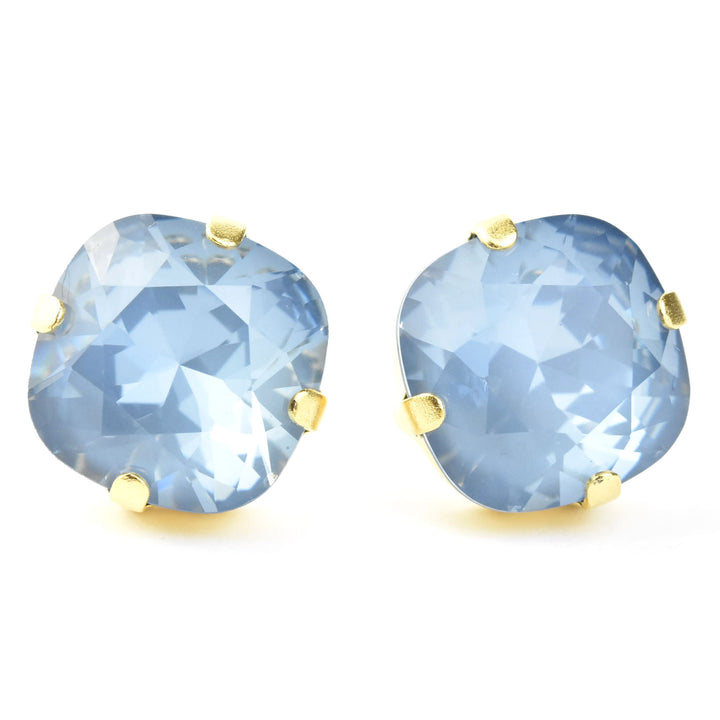 Classic Crystal Studs in Gold Plate - Goldmakers Fine Jewelry