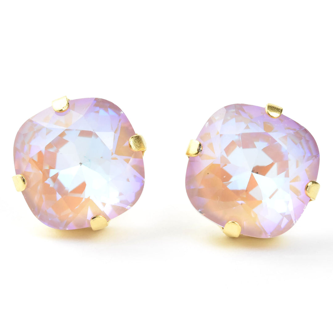 Classic Crystal Studs in Gold Plate - Goldmakers Fine Jewelry
