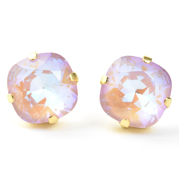 Classic Crystal Studs in Gold Plate - Goldmakers Fine Jewelry
