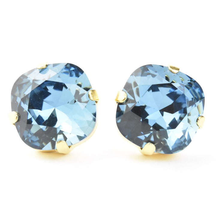 Classic Crystal Studs in Gold Plate - Goldmakers Fine Jewelry
