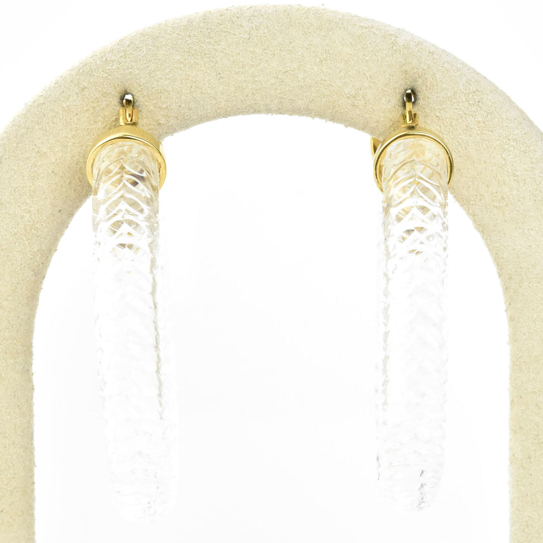 Clear Cable Lucite Hoops - Goldmakers Fine Jewelry