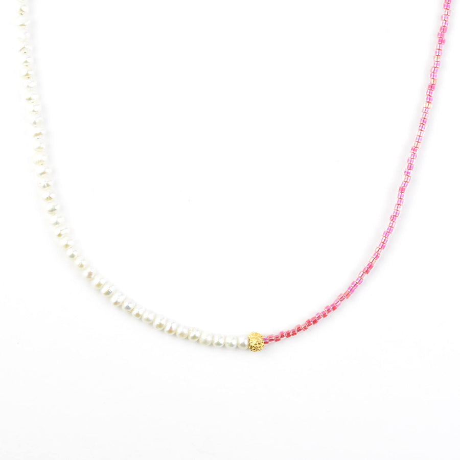 Sunset Cloud Necklace with Pearls - Goldmakers Fine Jewelry