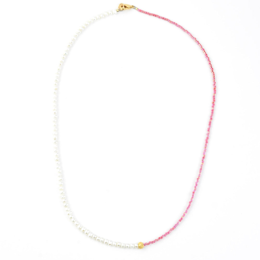 Sunset Cloud Necklace with Pearls - Goldmakers Fine Jewelry